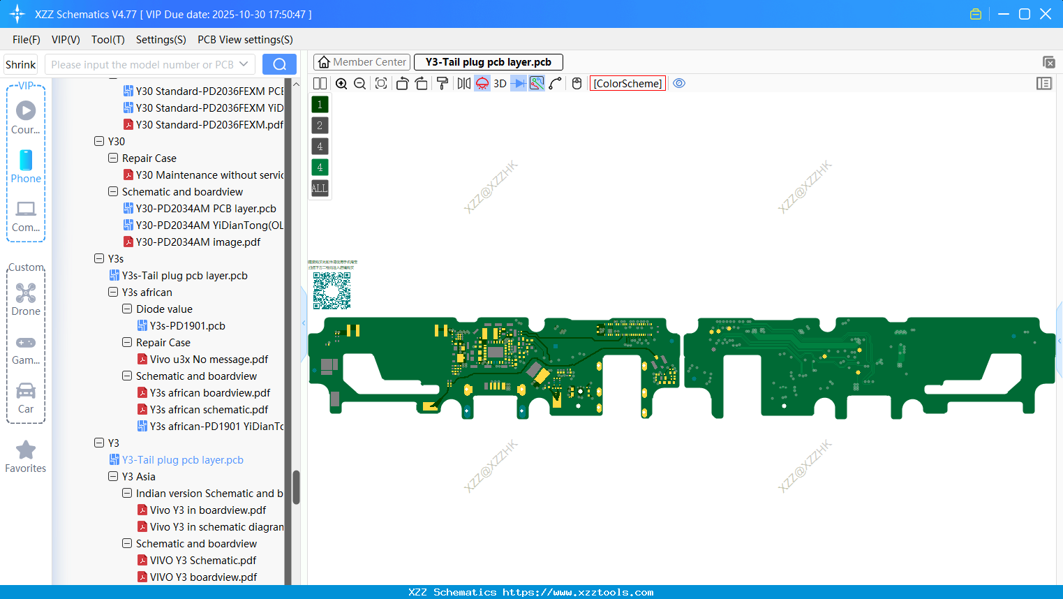 VIVO Y3-Tail Plug Pcb Layer